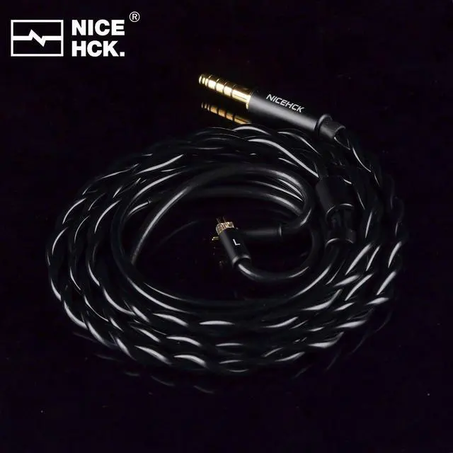Alt view image 6 of 7 - SincFirst 7N OFC HiFi Upgrade Cable, 0.78mm 2Pin Connector, 4.4mm Balanced Plug, Dual Strands High Purity Audio Cable for IEMs (Black)