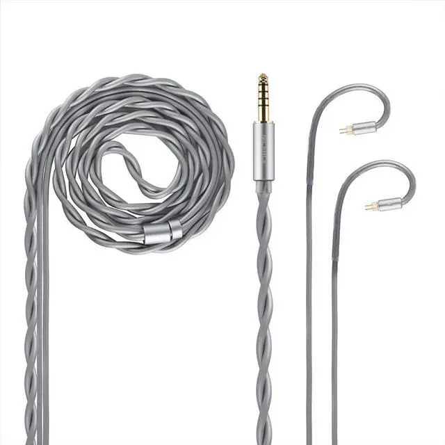 Main image of SincFirst 7N OFC HiFi Upgrade Cable, 0.78mm 2Pin Connector, 4.4mm Balanced Plug, Dual Strands High Purity Audio Cable for IEMs (Grey)