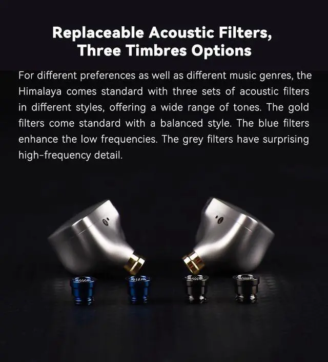 Alt view image 4 of 7 - Himalaya VGP Award Titanium 10mm CNT Dynamic Wired in Ear Monitor | Titanium alloy IEM with dual-magnetic 22m CNT dynamic driver, detachable silver OFC cable & swappable 2.5/3.5/4.4mm plugs