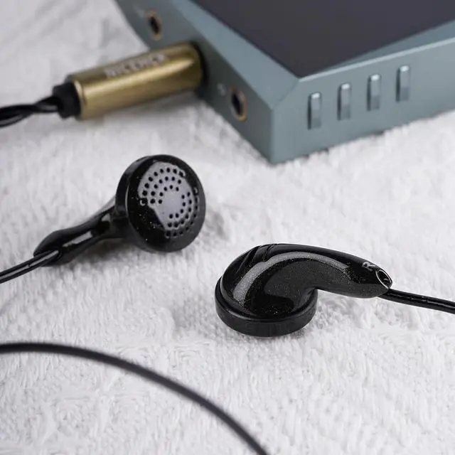 Alt view image 4 of 7 - B80 3.5mm Flat HiFi Earbud,14.8mm PU Bio Diaphragm,OFC Silver Plated Cord No Mic