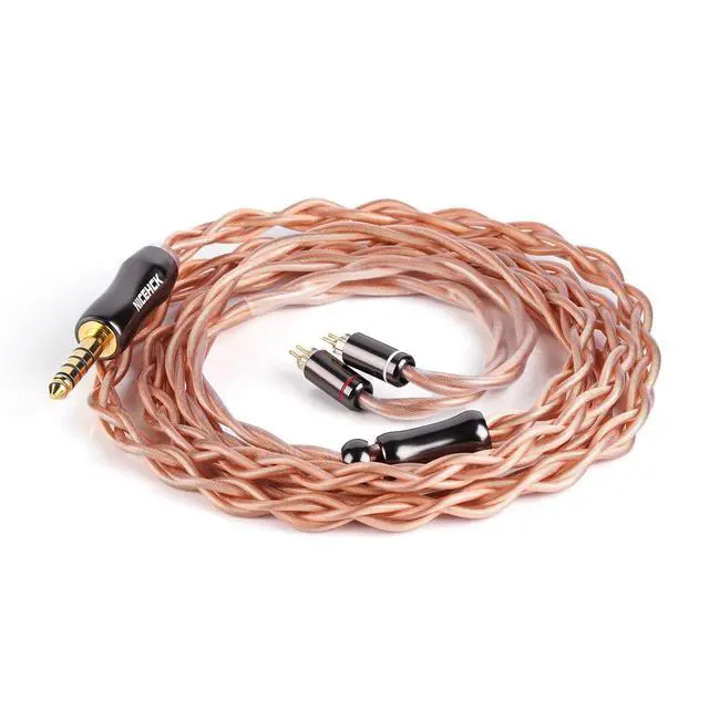 Alt view image 4 of 7 - Fall 18.6AWG Dual Coaxial Single Crystal Cable,4.4mm Balanced Plug | 18.6AWG double coaxial single crystal wire,low impedance OFC gold plug,rich mid vocals,0.78mm 2Pin audiophile upgrade cord
