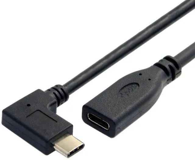 Main image of chenyang CY 90 Degree Right Angled USB-C USB 3.1 Type C Male to Female Extension Data Cable for Tablet 20cm
