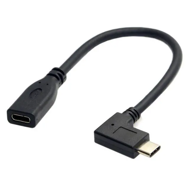 Alt view image 7 of 7 - chenyang CY 90 Degree Right Angled USB-C USB 3.1 Type C Male to Female Extension Data Cable for Tablet 20cm