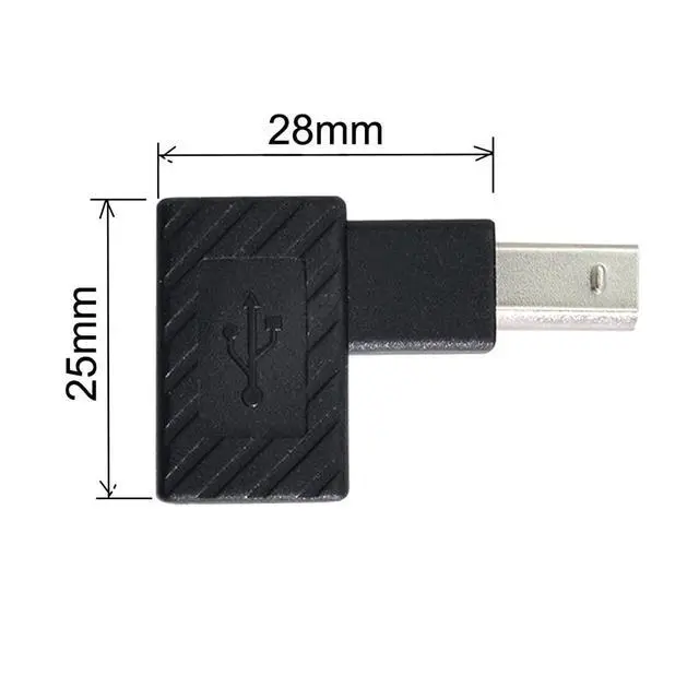 Alt view image 7 of 7 - xiwai 4Pcs USB 2.0 B Type Male to Female Extension Adapter Horizontal Vertical Angled 90 Degree for Disk Scanner