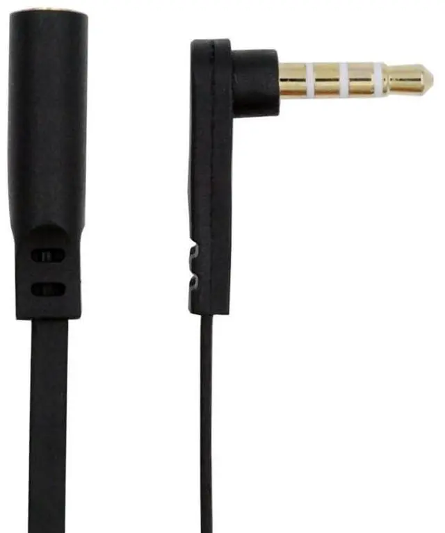 Main image of xiwai Ultra Slim 4 Poles Auxiliary Audio Stereo 3.5mm Male to Female Flat AUX Cable 15cm Speaker Cord 90 Degree Right Angled Compatible with Car,Home Stereos MP3 Player