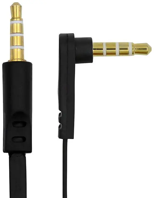 Main image of xiwai Ultra Slim Flat AUX Cable 15cm 4 Poles Auxiliary Audio Stereo 3.5mm Male to Male Speaker Cord 90 Degree Right Angled Compatible with Car,Home Stereos MP3 Player