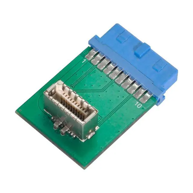 Alt view image 2 of 7 - xiwai USB 3.1 Front Panel Socket Key-B Type-E to USB 3.0 20Pin Header Male Extension Adapter for Motherboard