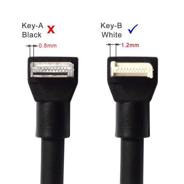 Alt view image 4 of 7 - xiwai USB 3.1 Front Panel Socket Key-B Type-E to USB 3.0 20Pin Header Male Extension Adapter for Motherboard