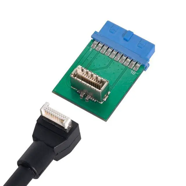 Alt view image 6 of 7 - xiwai USB 3.1 Front Panel Socket Key-B Type-E to USB 3.0 20Pin Header Male Extension Adapter for Motherboard