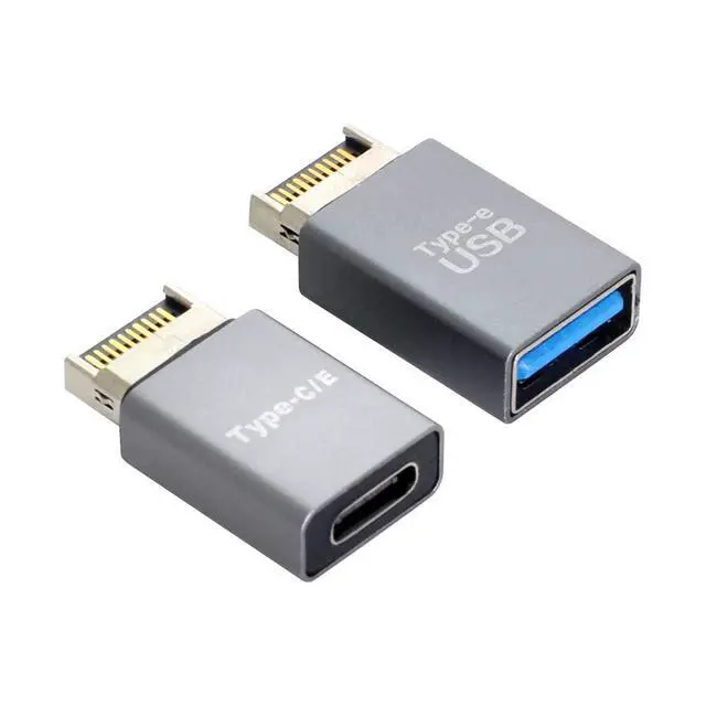 Alt view image 7 of 7 - xiwai 2pcs USB 3.1 Front Panel Header Male Type-E to Type-A & Type-C USB-C Motherboard Extension Data Adapter