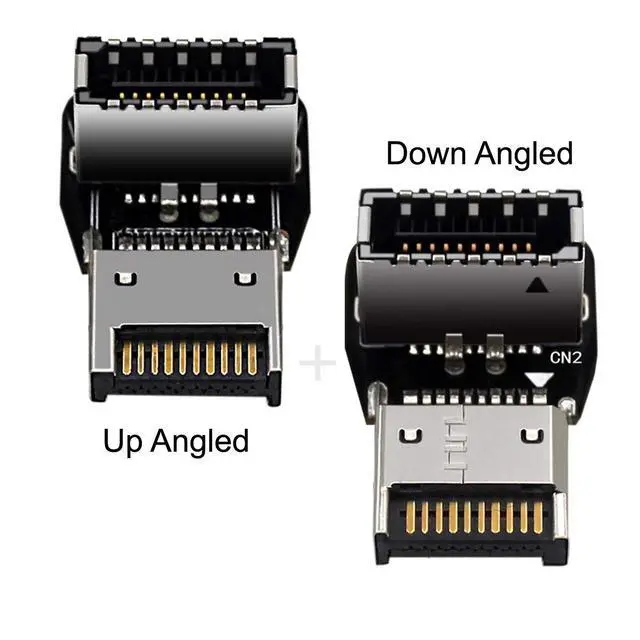 Alt view image 4 of 7 - xiwai 2pcs USB 3.1 Front Panel Header Male to Female Type-E Motherboard Extension Data Adapter