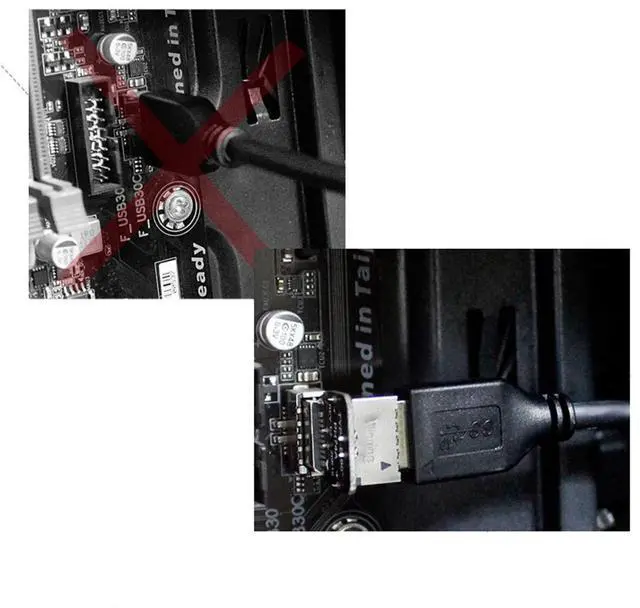 Alt view image 6 of 7 - xiwai 2pcs USB 3.1 Front Panel Header Male to Female Type-E Motherboard Extension Data Adapter