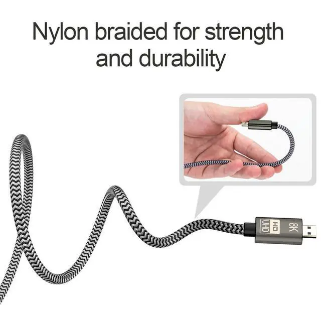Alt view image 6 of 7 - xiwai Micro HDMI to HDMI 2.1 Ultra-HD UHD 8K 60hz 4K 120hz Cable 48Gbs HDMI Cord for Camera Tablet (1.5m)