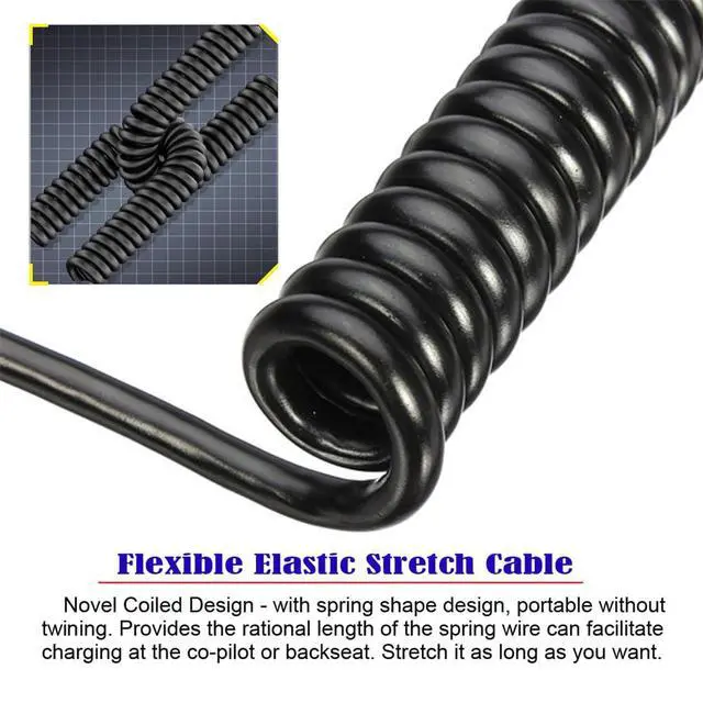 Alt view image 7 of 7 - xiwai USB4 Stretch Type-C Male to Female Extension Cord, Keyboard Coiled USB-C Charger Data Cable 20Gbps 100W 8K for Laptop Tablet