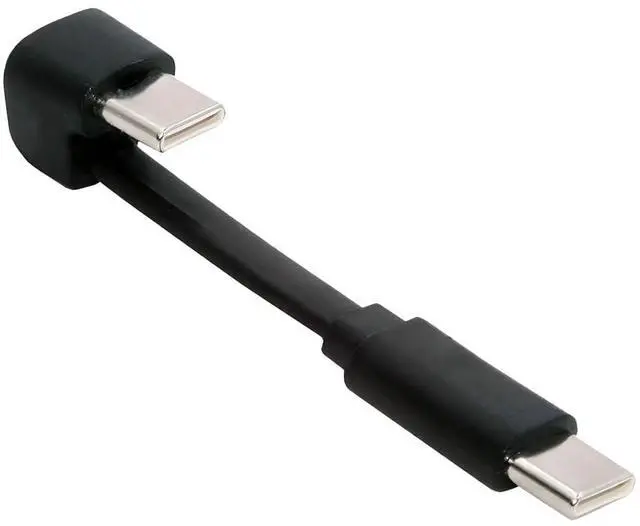 Main image of xiwai USB-C Ultra Slim Flat Type-C Male to Female Extension Power USB2.0 Data Cable Opposite U Shape Back Angled 65W Fast Charge for Laptop Tablet Phone