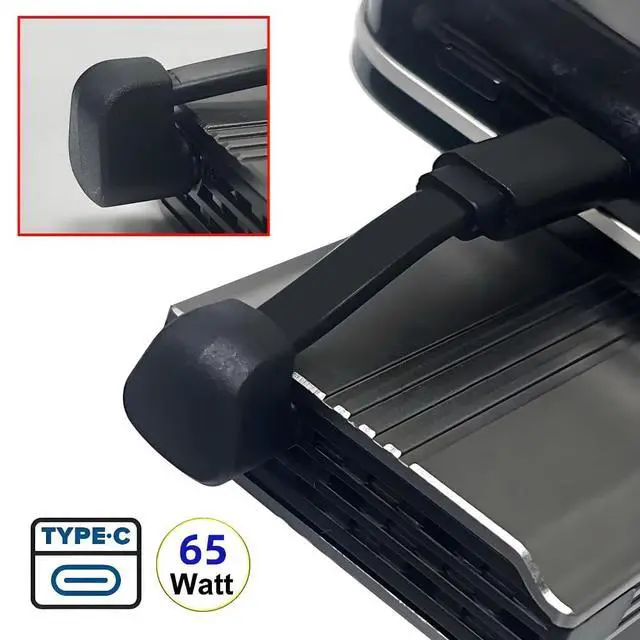 Alt view image 4 of 7 - xiwai USB-C Ultra Slim Flat Type-C Male to Female Extension Power USB2.0 Data Cable Opposite U Shape Back Angled 65W Fast Charge for Laptop Tablet Phone