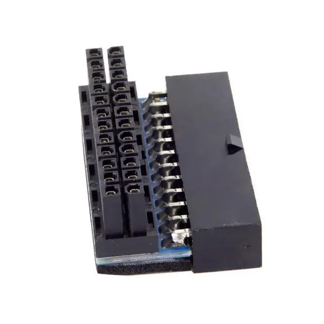 Alt view image 6 of 7 - JSER ATX 24Pin Female to 24pin Male 90 Degree Power Adapter Compatible for Mainboard Motherboard Desktops PC Supply