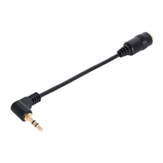 Alt view image 7 of 7 - HDMIHOME 90 Degree Right Angled 3.5mm 3poles Audio Stereo Male to Female Extension Cable 10cm Black