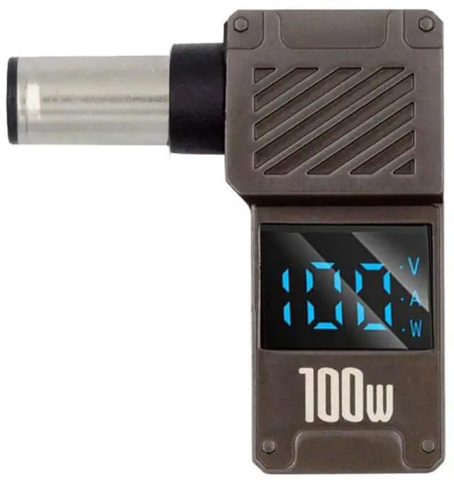 Main image of xiwai USB-C PD 65W Charge Adapter Type-C Input to DC 7.4x5.0mm Barrel Jack Plug Smart LED Digital Display 100W Output 20V 5A Charger Connector Compatible with DELL Laptop