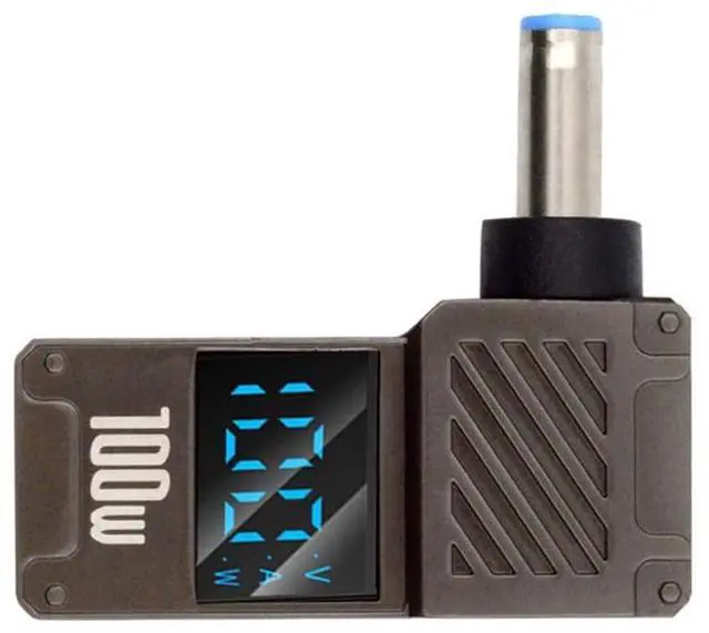 Main image of xiwai USB-C PD 65W Charge Adapter Type-C Input to DC 4.5x3.0mm Barrel Jack Plug Smart LED Digital Display 100W Output 20V 5A Charger Connector Compatible with HP Laptop