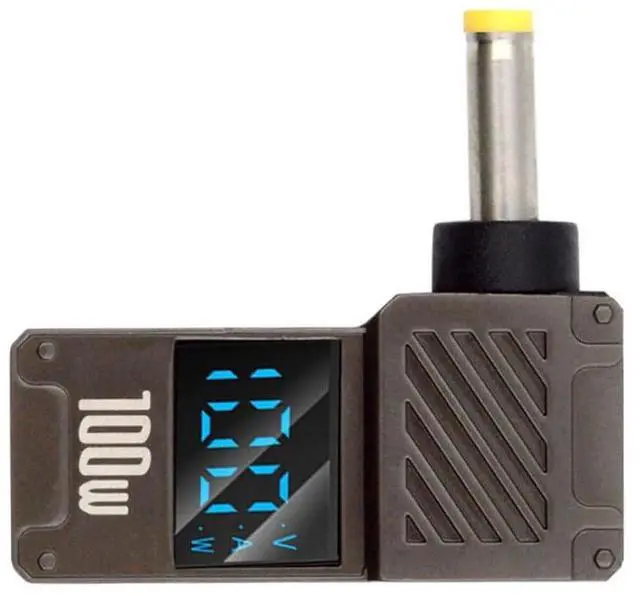 Main image of xiwai USB-C PD 65W Charge Adapter Type-C Input to DC 4.0x1.7mm Barrel Jack Plug Smart LED Digital Display 100W Output 20V 5A Charger Connector for Laptop