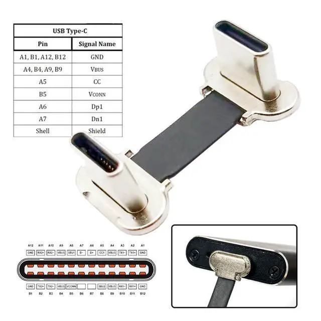 Alt view image 6 of 7 - xiwai Short USB2.0 Data Cable 2cm Portable Ultra Slim Flat USB-C Angled | Type C Connector Power 65W Fast Charge for Phone Tablet Laptop