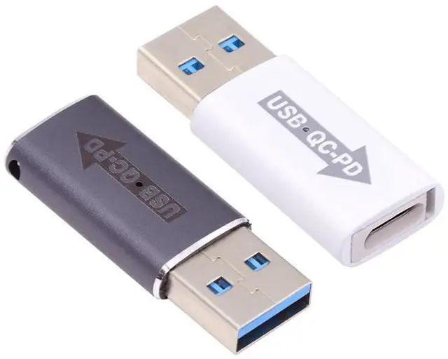 Main image of xiwai 2 Pack 10Gbps USB 3.0 Female to PD USB-C Type C Male Connector QC Data Sync Type C Adapter for Laptop Tablet Phone