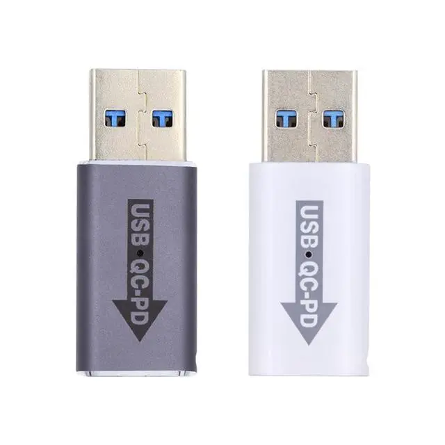 Alt view image 3 of 7 - xiwai 2 Pack 10Gbps USB 3.0 Female to PD USB-C Type C Male Connector QC Data Sync Type C Adapter for Laptop Tablet Phone