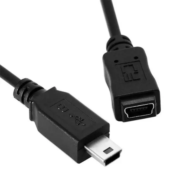 Alt view image 7 of 7 - xiwai Mini B USB 5Pin Male to Female Extension Cable Straight Type B Charger Cord 150cm for GPS Camera