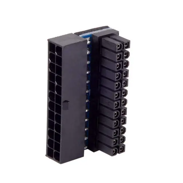 Alt view image 3 of 7 - JSER ATX 24Pin Female to 24pin Male 90 Degree Power Adapter Compatible for Mainboard Motherboard Desktops PC Supply