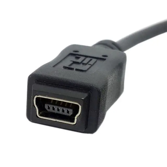 Alt view image 3 of 7 - xiwai Mini B USB 5Pin Male to Female Extension Cable Type B 90 Degree Down Angle Charger Cord 20cm for GPS Camera