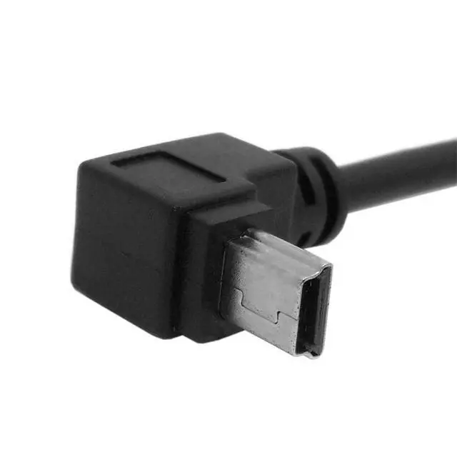 Alt view image 4 of 7 - xiwai Mini B USB 5Pin Male to Female Extension Cable Type B 90 Degree Down Angle Charger Cord 20cm for GPS Camera