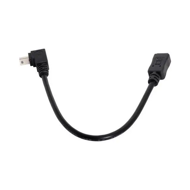 Alt view image 7 of 7 - xiwai Mini B USB 5Pin Male to Female Extension Cable Type B 90 Degree Down Angle Charger Cord 20cm for GPS Camera