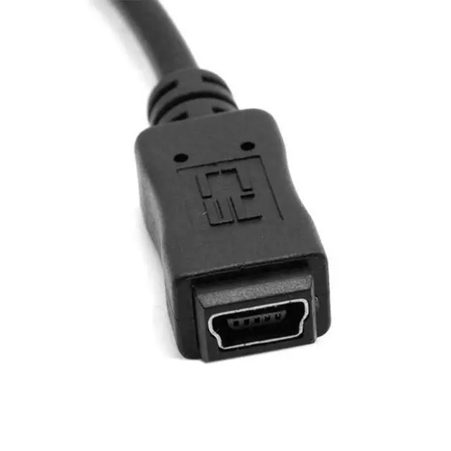 Alt view image 2 of 7 - xiwai Mini B USB 5Pin Male to Female Extension Cable Type B 90 Degree Up Angle Charger Cord 20cm for GPS Camera