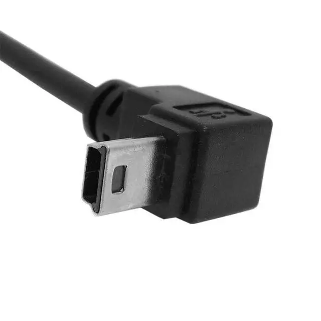 Alt view image 3 of 7 - xiwai Mini B USB 5Pin Male to Female Extension Cable Type B 90 Degree Up Angle Charger Cord 20cm for GPS Camera