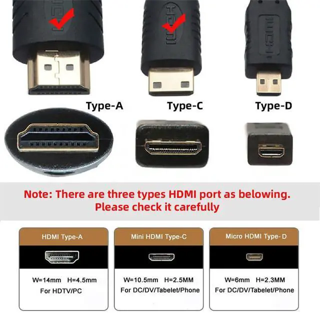 Alt view image 3 of 7 - xiwai Ultra Thin HDTV Cable 90 Degree Down Angled Mini HDMI 2.1 Type-A to Type-C 8K 4K Hyper Super Flexible Slim Cord for Camera HDTV 0.5m/1.5ft