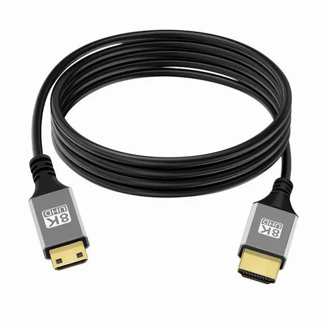 Alt view image 2 of 7 - xiwai Ultra Thin Mini HDMI 2.1 HDTV Cable 1.0 m, Hyper Slim HDMI Cord 2.0 8K 4K Type-A to Type-C for Camera HDTV