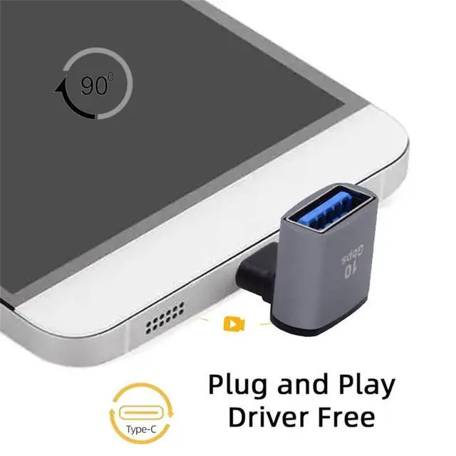 Alt view image 7 of 7 - xiwai Up Down Angled USB-C Type-C to USB 3.0 Female OTG Adapter 90 Degree for Laptop Tablet Phone