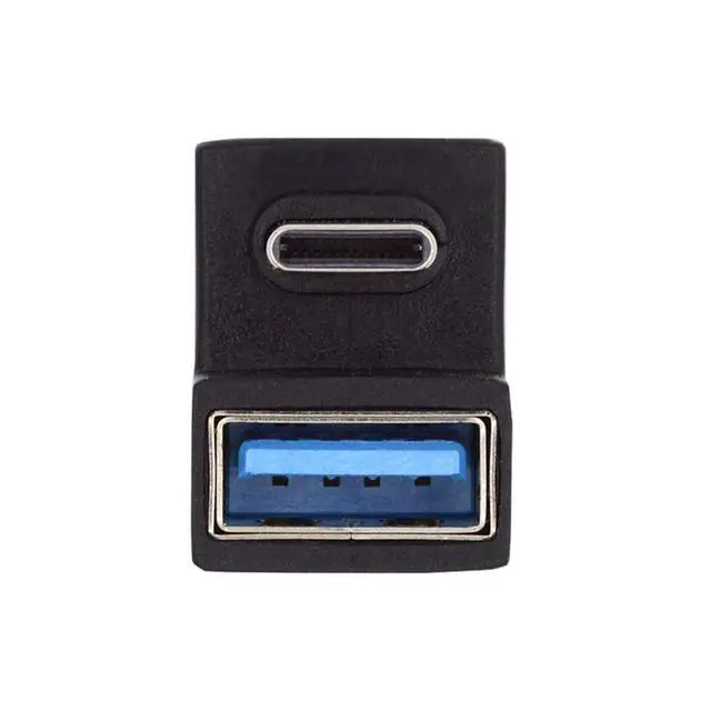 Alt view image 2 of 7 - xiwai 180 Degree Up & Down Angled Type-C USB-C OTG to USB 3.0 Female Extension Adapter for Cell Phone & Tablet