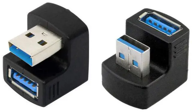 Main image of xiwai 1 Set Up & Down Angled USB 3.0 Adapter A Male to Female Extension 180 Degree 5Gbps
