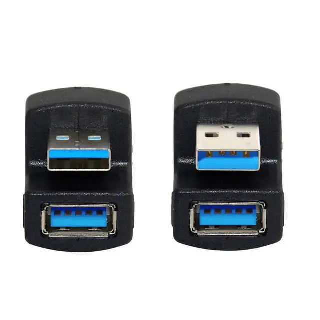 Alt view image 4 of 6 - xiwai 1 Set Up & Down Angled USB 3.0 Adapter A Male to Female Extension 180 Degree 5Gbps