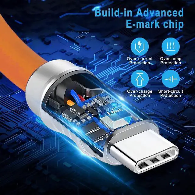 Alt view image 6 of 7 - xiwai XiwaiUSB3.2 20Gbps Male to Male 90 Degree Left Right Angled Charging Cable Ultra Soft High Flex 100W 8K 5K 4K USB4.0 Hyper Super Flexible Cord 50cm