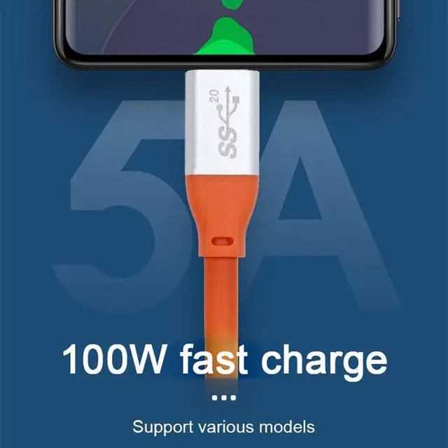 Alt view image 2 of 7 - xiwai USB3.2 Gen 2 Type-C Male to USB C Male Charging and Data Cable 1.6FT, 20Gbps High Flex Ultra Soft 100W 8K 5K 4K Monitor Display USB4.0 Hyper Super Flexible Cord Perfect for Thunderbolt 3