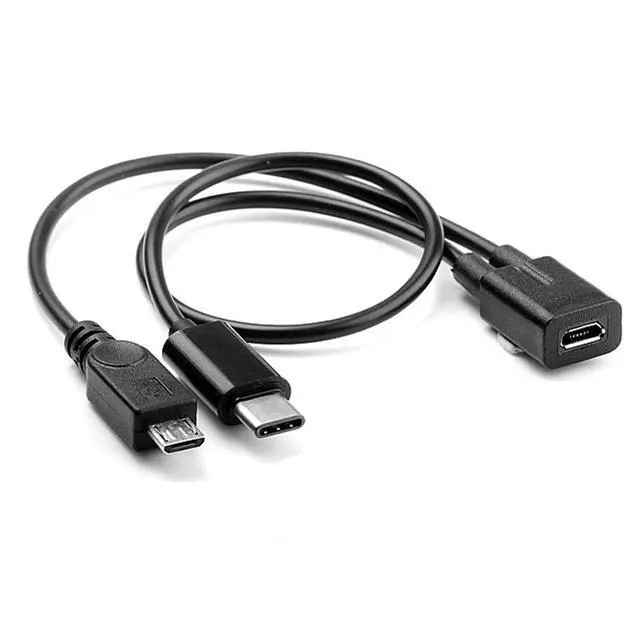 Alt view image 6 of 7 - chenyang Micro USB Y Splitter Cable,Micro USB 1 to 2 USB C/Micro USB Charging Extension Cable Supports Charging Two Devices at The Same Time