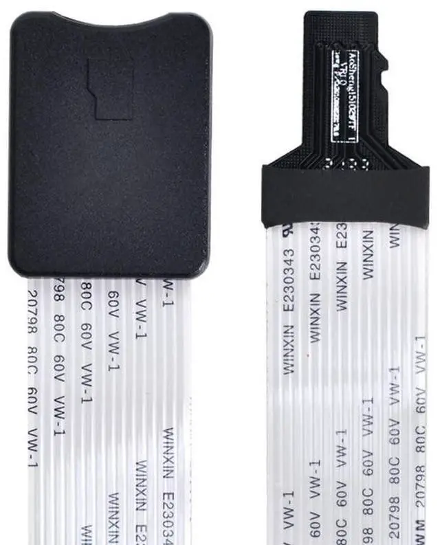 Main image of xiwai Micro-SD TF Memory Card Kit Male to TF Female Extension Soft Flat FPC Cable Extender 25cm