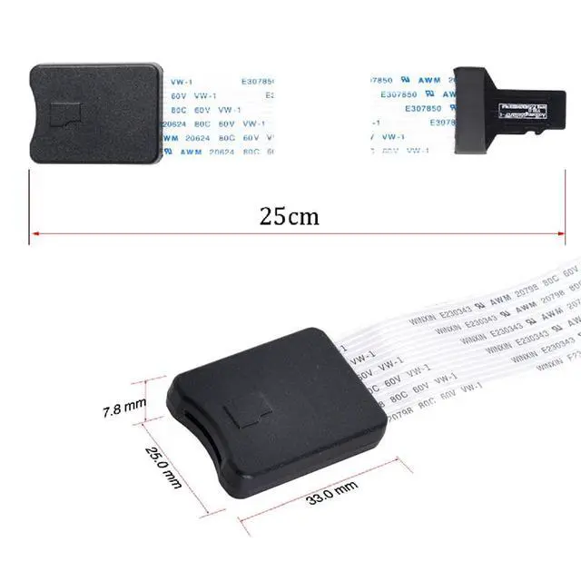 Alt view image 3 of 7 - xiwai Micro-SD TF Memory Card Kit Male to TF Female Extension Soft Flat FPC Cable Extender 25cm