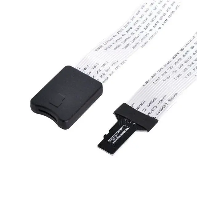 Alt view image 7 of 7 - xiwai Micro-SD TF Memory Card Kit Male to TF Female Extension Soft Flat FPC Cable Extender 25cm