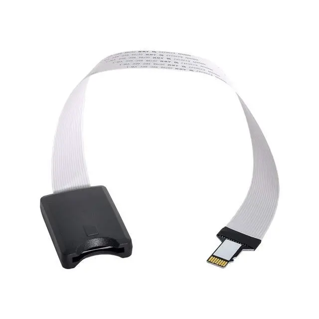 Alt view image 2 of 6 - Micro-SD TF Memory Card Kit Male to SD Female Extension Soft Flat FPC Cable Extender 25cm