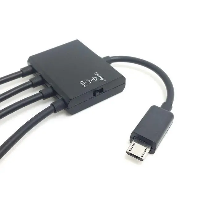 Alt view image 3 of 6 - chenyang Micro USB Host OTG 3 Port Hub Adapter Cable with Power for Galaxy S5 i9600 Note3 N9000 Cell Phone & Tablet