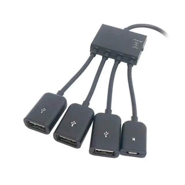 Alt view image 4 of 6 - chenyang Micro USB Host OTG 3 Port Hub Adapter Cable with Power for Galaxy S5 i9600 Note3 N9000 Cell Phone & Tablet